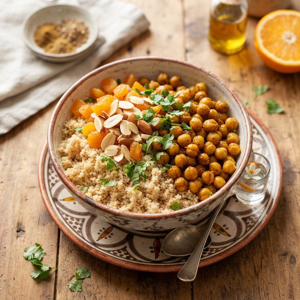 Bowl Exotique aux Pois Chiches à la Marocaine