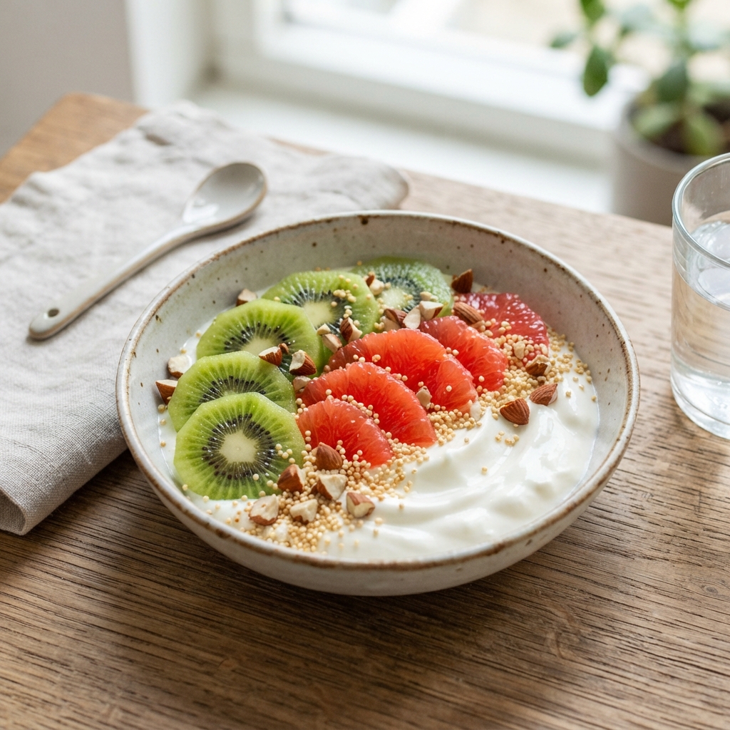 Bowl Fraîcheur Skyr, Pamplemousse, Kiwi & Amandes
