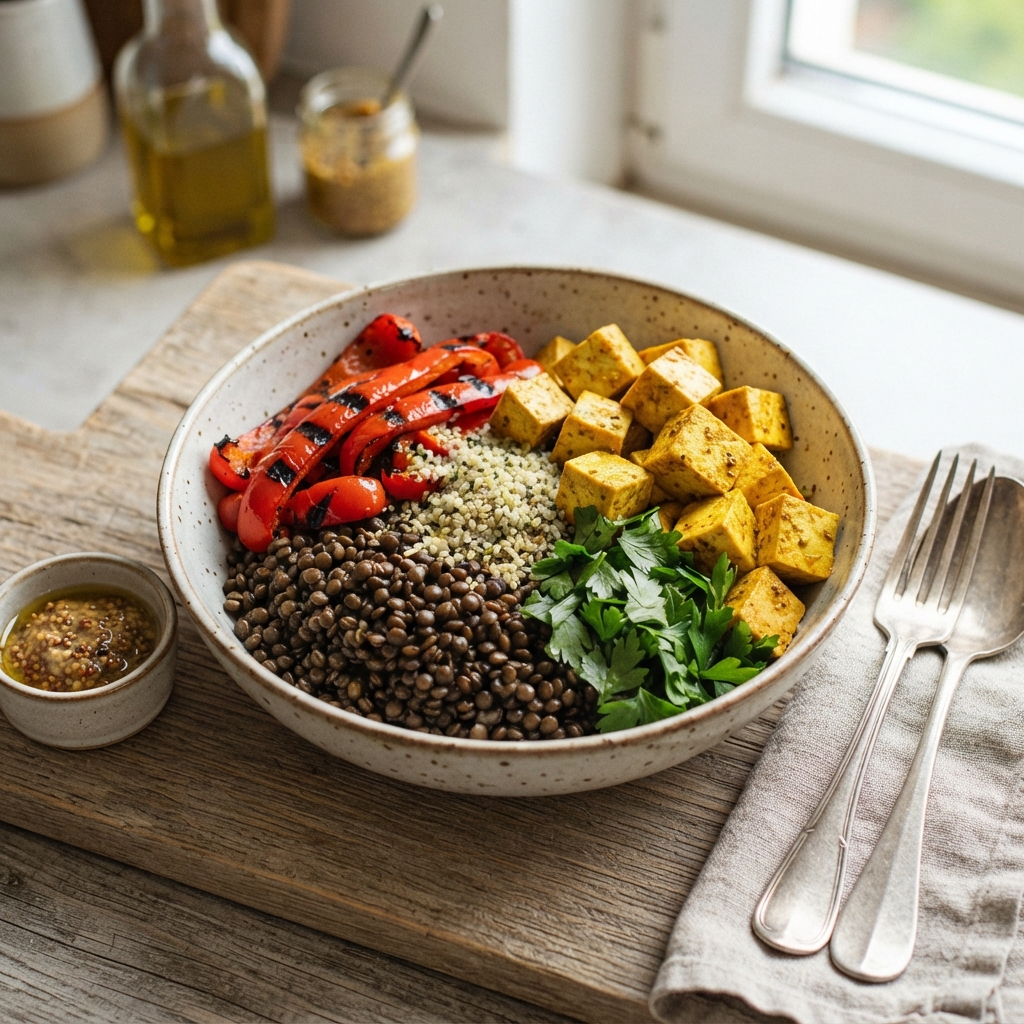 Bowl Végétarien aux Lentilles Beluga