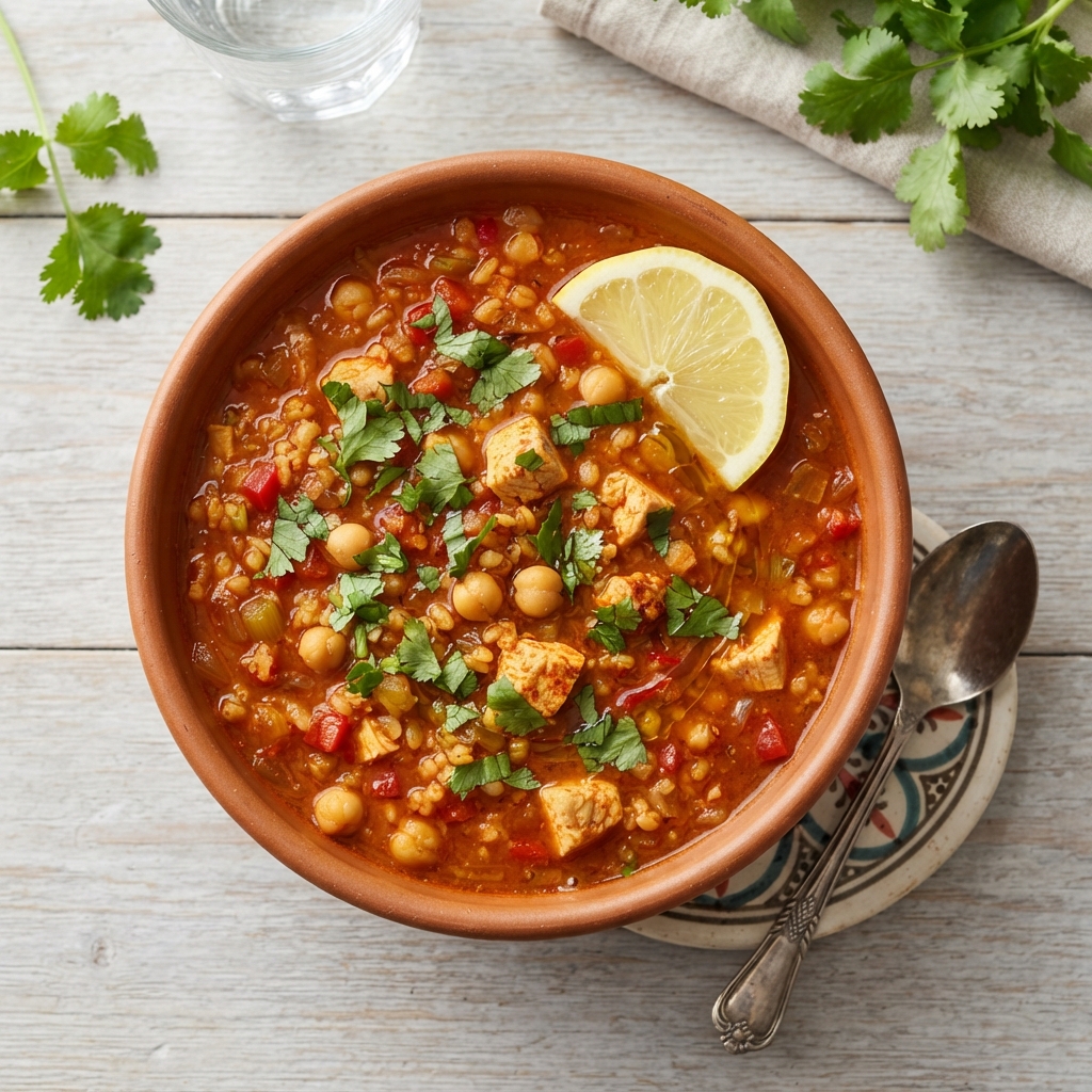 Chorba Harissa Poulet & Pois Chiches