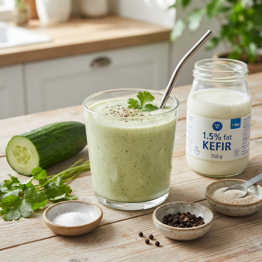 Smoothie au kéfir de concombre