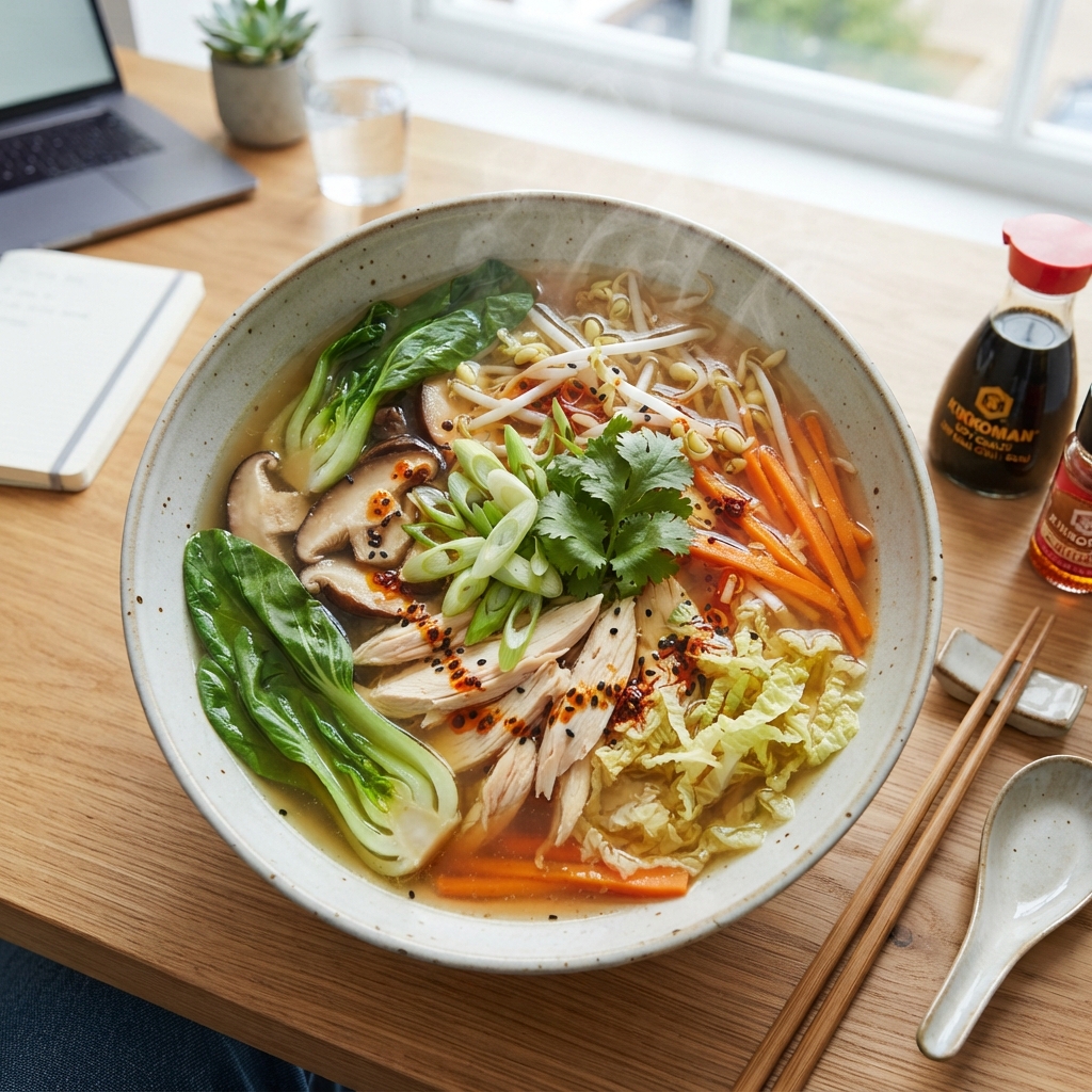 Soupe chinoise traditionnelle au poulet Healthy