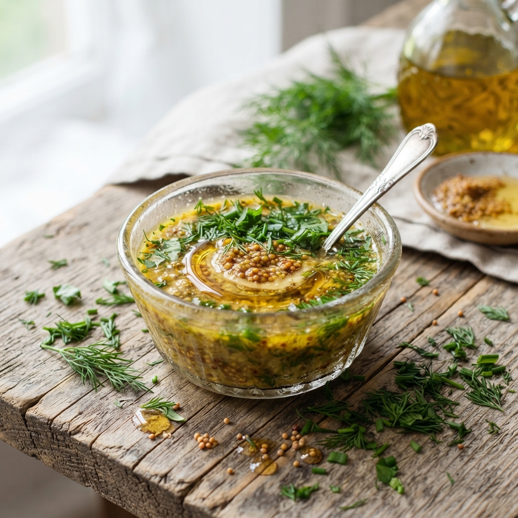 Vinaigrette Nordique Aneth, Moutarde à l'Ancienne et Miel Brut