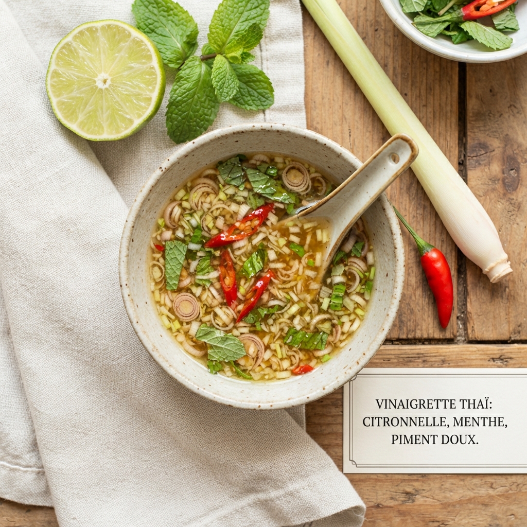 Vinaigrette Thaïlandaise, Citronnelle et Menthe