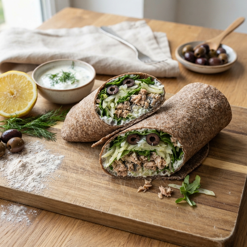 Wrap énergisant sardines, fenouil et citron