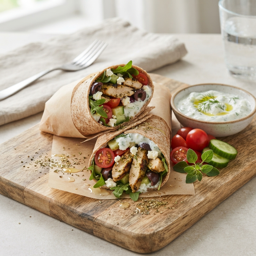Wrap grec poulet & tzatziki