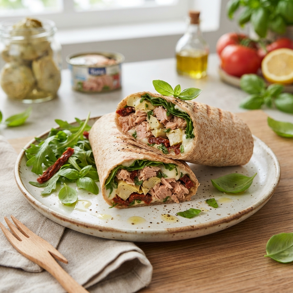 Wrap méditerranéen thon & artichaut