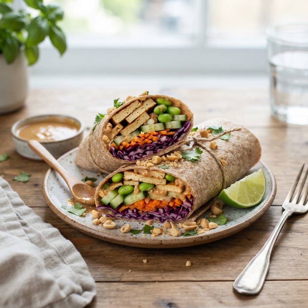 Wrap végétal tofu fumé & cacahuète